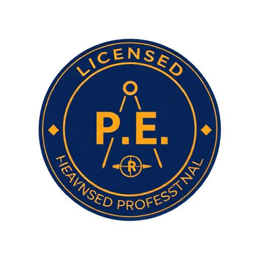 Licensed Professional Engineer (P.E.) in New York and New Jersey credential badge