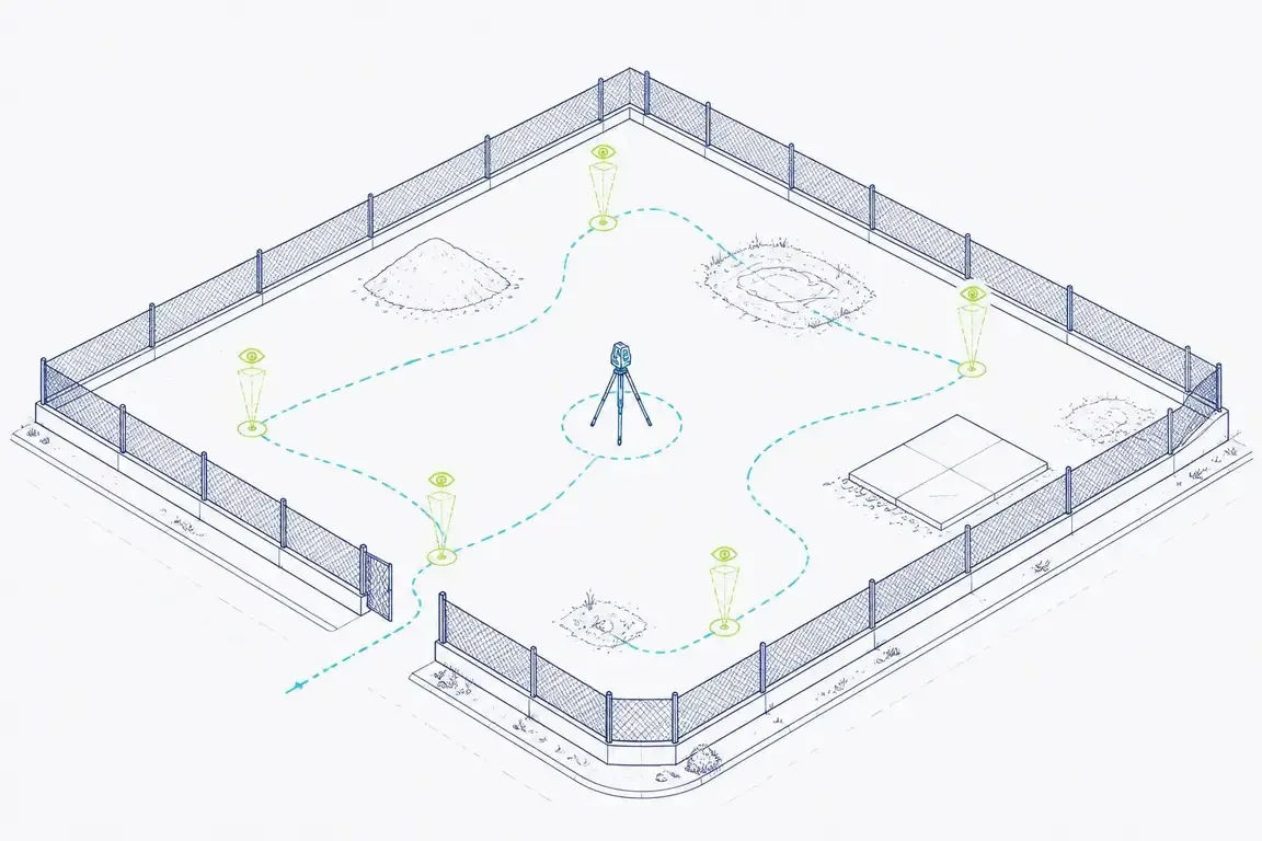 Diagram of a site reconnaissance walkthrough