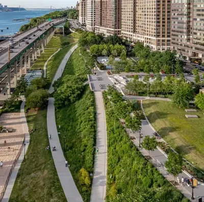 Riverside Park South - Phase 6 - Environmental & Civil project in Manhattan, NY: Major waterfront park remediation with 13,000 CY earthwork for NYC Parks.