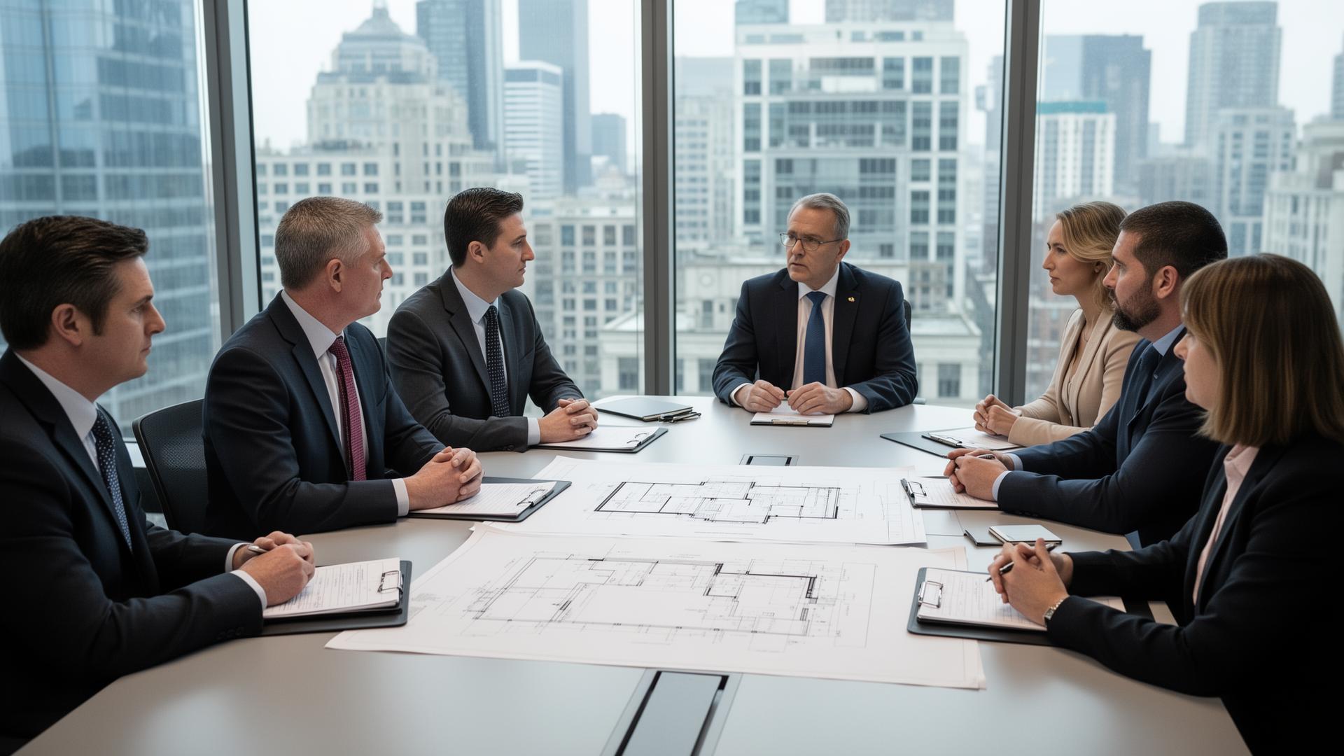 Envicon advisors reviewing redevelopment plans with a property owner